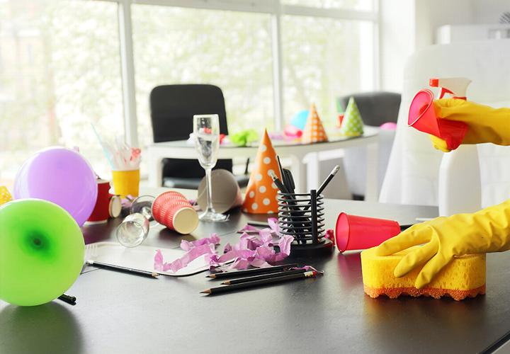 Event cleaning services If you are throwing a party or a corporate event, let us tidy up for you. We offer event cleaning services for after weddings, birthday parties, offices parties and more!